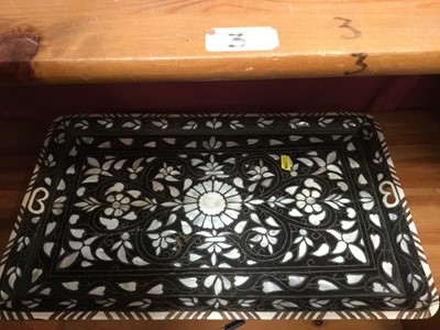 Lot 139 - Eastern Mother of Pearl and bone inlaid tray