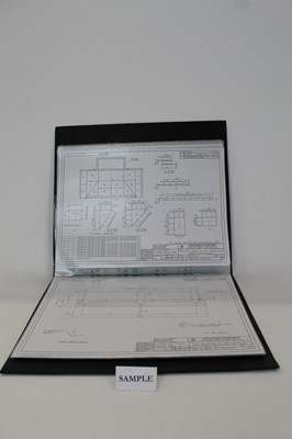 Lot 1287 - Large collection of technical drawings in folders for the Proteus Series 'Lightning' Asphalt Granulator