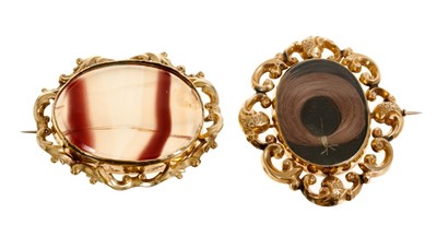 Lot 422 - Two mid Victorian brooches