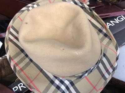 Lot 529 - Burberry hat, handbags, gloves and fur coat