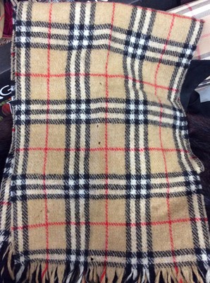 Lot 529 - Burberry hat, handbags, gloves and fur coat