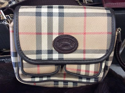 Lot 529 - Burberry hat, handbags, gloves and fur coat