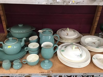 Lot 538 - Green Denny ware, Royal Doulton The Coppice pattern dinner and white dinner ware