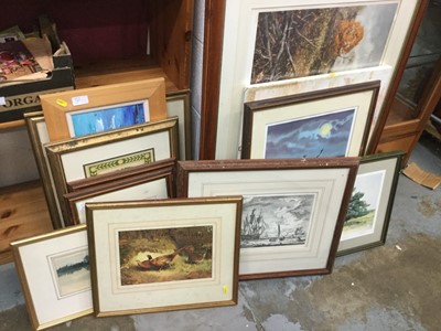 Lot 145 - Archibald Thorburn print of Pheasants together with a group of other decorative pictures and prints (qty)