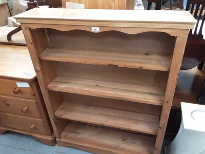 Lot 890 - Pine open bookcase