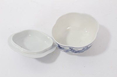 Lot 126 - 18th century Chinese porcelain coffee can and a 19th century Meissen pot and cover