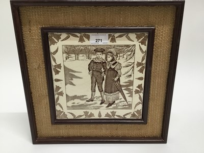 Lot 271 - Victorian Mintons tile - February