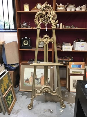 Lot 940 - Guilt painted easel