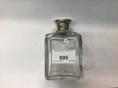 Lot 695 - Victorian silver topped toiletry bottle with cut glass body