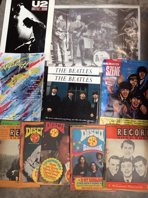 Lot 477 - The Beatles books, posters and other music related books, magazines etc