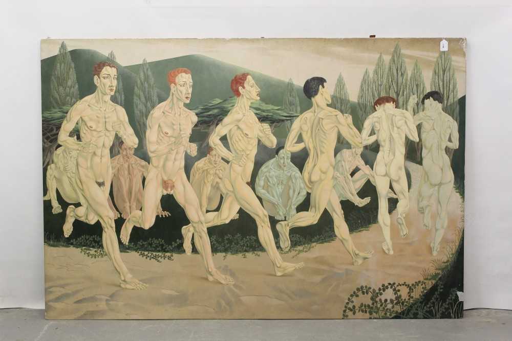 Lot 1196 - Francis Plummer (1930-2019) large egg tempera on board