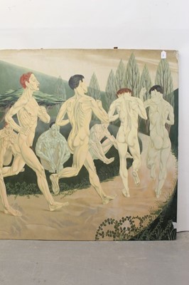 Lot 1196 - Francis Plummer (1930-2019) large egg tempera on board