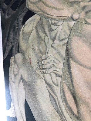 Lot 1196 - Francis Plummer (1930-2019) large egg tempera on board