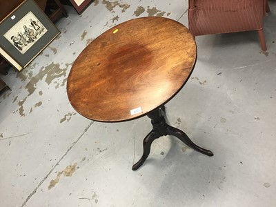 Lot 978 - Antique mahogany tilt top wine table