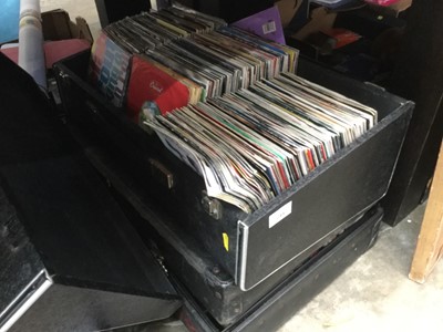 Lot 244 - Two boxes of 7" Single records in hard cases