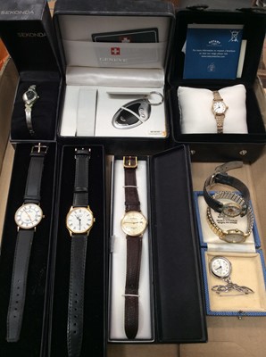 Lot 701 - Group wristwatches including Sekonda, Rotary and Bifora nurses' watch