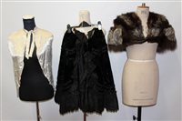Lot 3063 - Ladies' Victorian mourning cape with black...