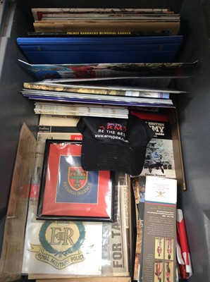 Lot 492 - Group military related ephemera, booklets, Soldier magazines, office equipment etc