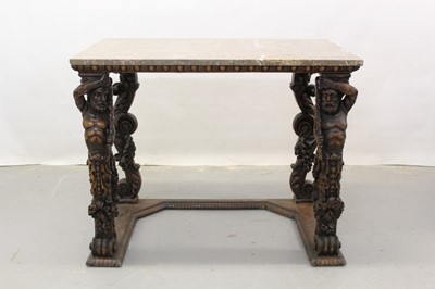Lot 1286 - 19th century oak console table