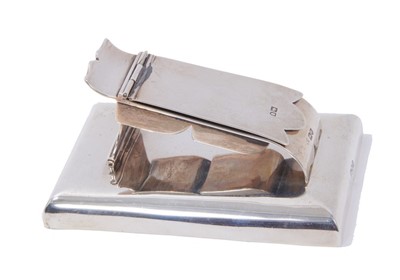 Lot 329 - Early George V silver combination letter clip and stamp holder.