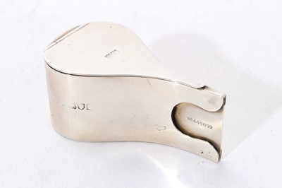 Lot 339 - Edwardian silver double stamp reel holder in the form of a whistle.