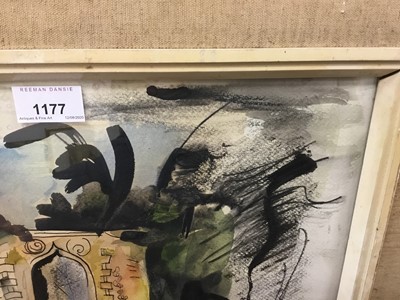 Lot 1177 - *John Piper (1903-1992) ink and watercolour - Welsh Chapel, signed, in glazed frame, 29cm x 38.5cm