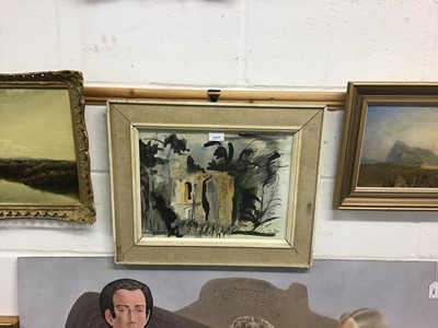 Lot 1177 - *John Piper (1903-1992) ink and watercolour - Welsh Chapel, signed, in glazed frame, 29cm x 38.5cm