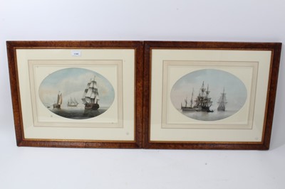 Lot 1180 - Samuel Atkins (c.1787-1808) pair of marine watercolours