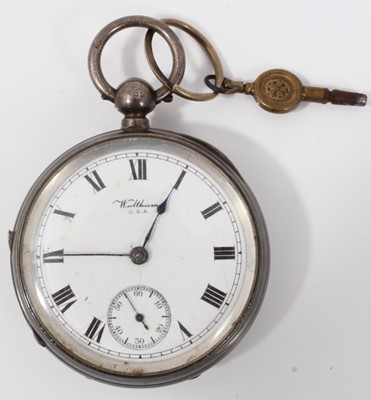Lot 12 - Waltham USA silver cased pocket watch