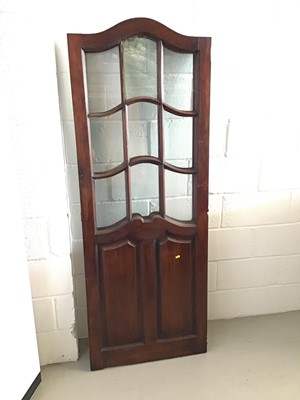 Lot 11 - Stained mahogany three fold dressing screen...