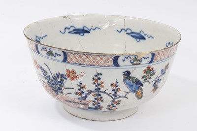 Lot 62 - 18th century Dutch Delft punch bowl