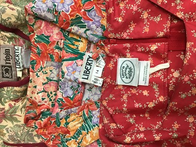 Lot 1803 - Selection of ladies vintage cotton print  dresses including Liberty,  Laura Ashley Ballyfermot Eire and Powys Wales and others. Plus 1950s swing skirt.