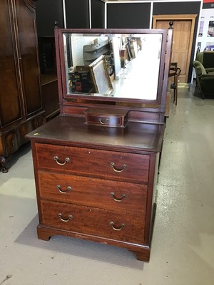 Lot 28 - Edwardian mahogany inlaid dressing chest