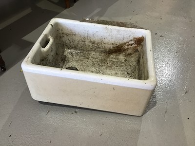 Lot 110 - White ceramic butlers sink H25cm W61cm D46cm...