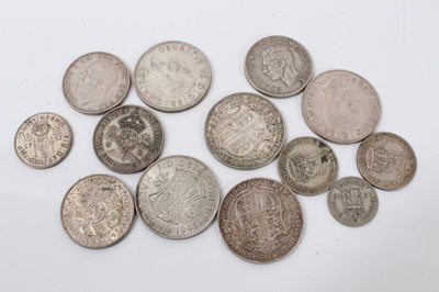 Lot 514 - G.B. - Mixed silver coinage to include Victoria J.H. Maundy Four Pence and Two Pence 1889 VF - AEF, Shilling 1889 VF & other issues (qty)