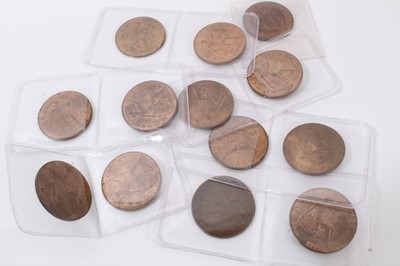 Lot 515 - G.B. - Mixed George V Pennies 1916 x 2, 1917 x 8, 1928 x 1 all with much lustre and generally graded EF - AU, Jersey 1/12th of a Shilling coins 1933 and 1945 VF - EF (13 coins)