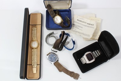 Lot 39 - 1960s Gentlemen's Omega gold plated wristwatch and other watches