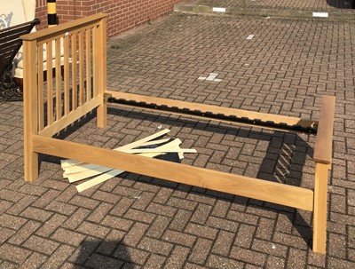Lot 54 - Solid light oak single bed