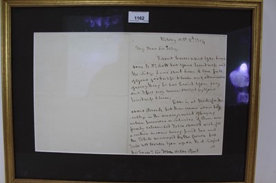 Lot 1162 - Admiral Horatio Nelson, Viscount Nelson (1758 - 1805) rare and important signed letter