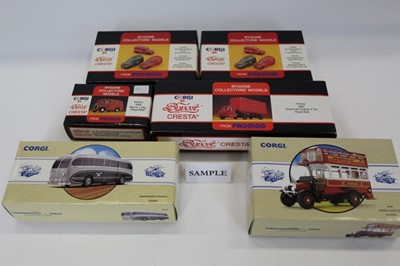 Lot 1492 - Diecast boxed selection of Corgi Classic Buses and Haulage vehicles, Bygone collectors models and others (13)