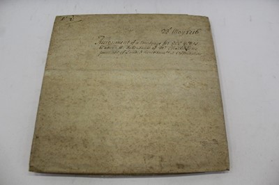 Lot 314 - 1716 indenture on vellum