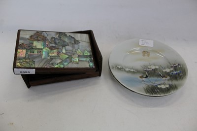 Lot 2095 - Chinese mother of pearl mounted casket decorated with figures