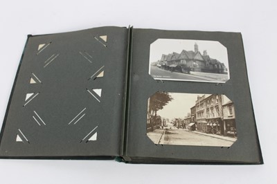 Lot 1235 - Two albums of postcards - children, SS Essex, Ipswich, Christchurch etc. Approx 96