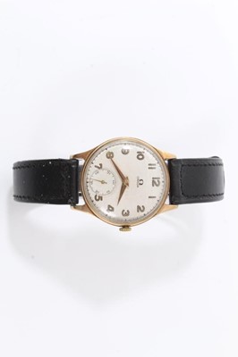 Lot 190 - 1950s Omega 9ct gold cased wristwatch
