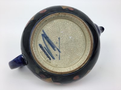 Lot 19 - Group of Moorcroft pomegranate pewter mounted tablewares - teapot, milk jug, Tarza, rosebowl
