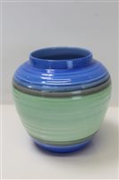 Lot 2062 - 1920s / 1930s Shelley vase of ribbed form,...
