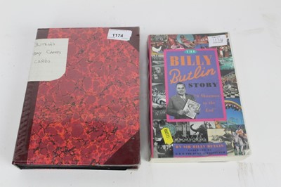 Lot 1197 - Postcards in album  - Butlins selection including camps, cafes, swimming pools, hotels, theatre acts etc. Plus The Billy Butlin Story book .