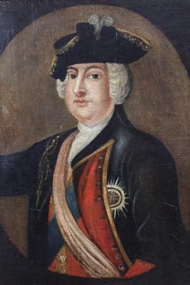 Lot 685 - After Thomas Hudson, oil on canvas laid onto oak panel - portrait of William Augustus