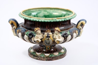 Lot 185 - Majolica table centre
