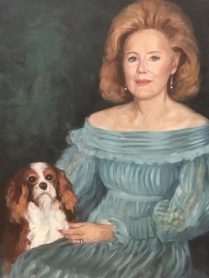 Lot 137 - Young, late 20th century, oil of canvas, pair of portraits of Mr and Mrs Mann, both signed and dated ‘93